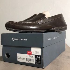 Mens Rockport Callahan Brown Casual Walkability Shoes